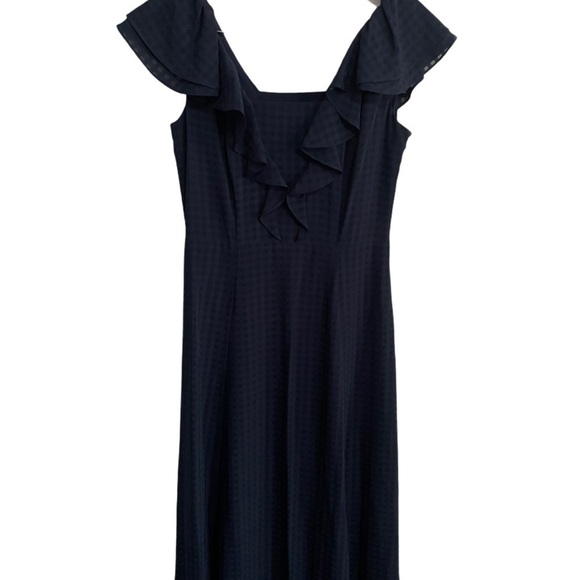 NWT Donna Karan Fit & Flare Checkered dress blue - Picture 5 of 13